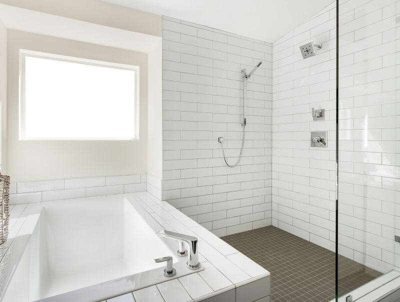 Open-Plan Shower with Minimal Fixtures